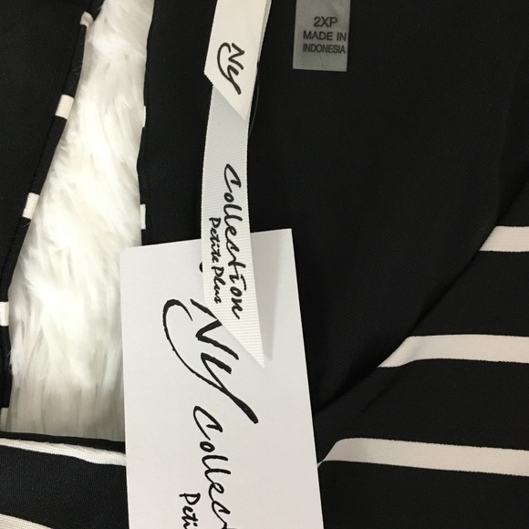 NY Collection Jumpsuit Petite Plus 2XP Striped Lace-Up Casual - Picture 11 of 14